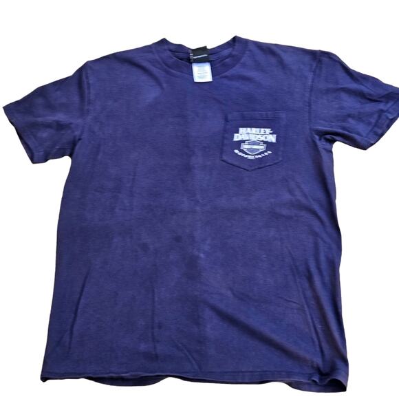 Harley Davidson Windsor, Ontario Canada‎ Blue T-Shirt Chest 42" L - Picture 1 of 11